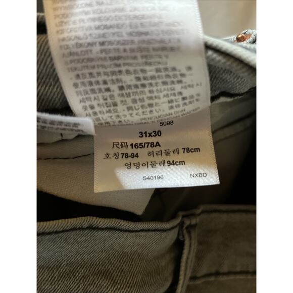 Levi's 502 jeans size 31x28 men slim fit Gray Light wash Cotton denim Y2K Levis - Picture 10 of 12